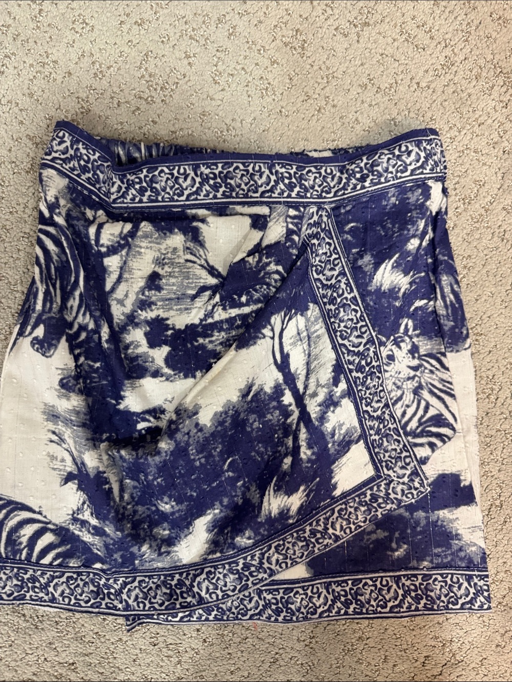 Benaar Blue &White Printed Women’s Skirt NWT